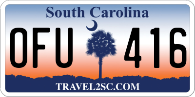 SC license plate OFU416