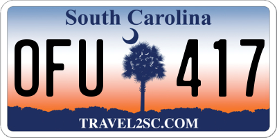 SC license plate OFU417