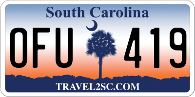 SC license plate OFU419