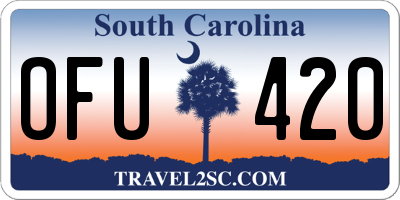 SC license plate OFU420
