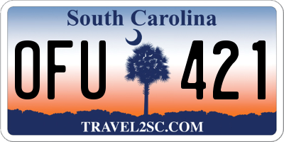 SC license plate OFU421