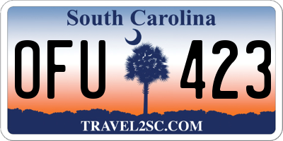 SC license plate OFU423