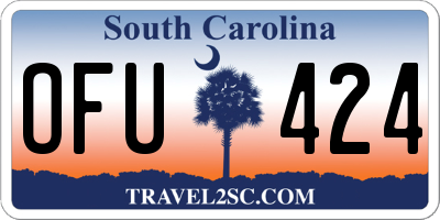 SC license plate OFU424