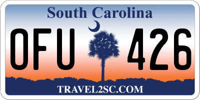 SC license plate OFU426