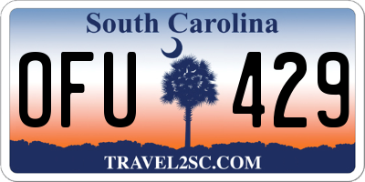 SC license plate OFU429