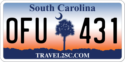 SC license plate OFU431
