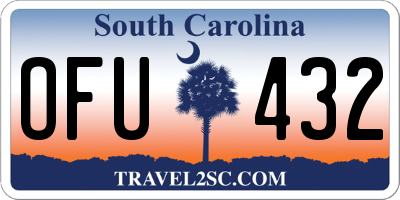 SC license plate OFU432
