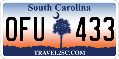 SC license plate OFU433