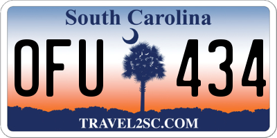 SC license plate OFU434