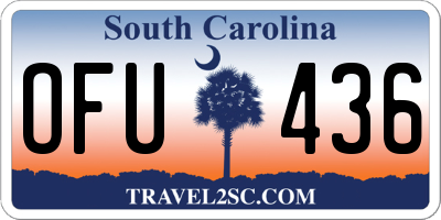 SC license plate OFU436