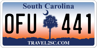 SC license plate OFU441