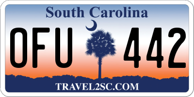 SC license plate OFU442