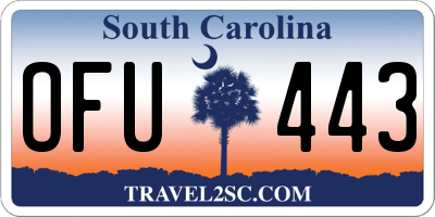 SC license plate OFU443