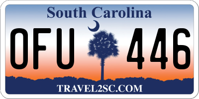 SC license plate OFU446
