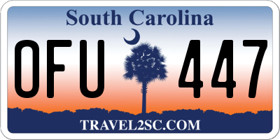 SC license plate OFU447