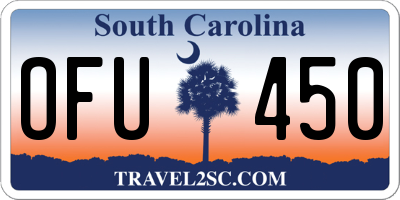 SC license plate OFU450