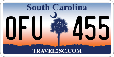SC license plate OFU455