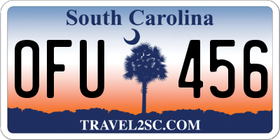 SC license plate OFU456