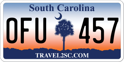 SC license plate OFU457