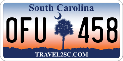 SC license plate OFU458
