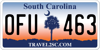 SC license plate OFU463