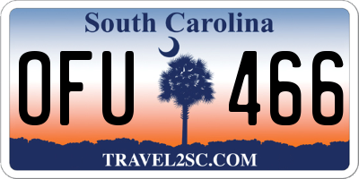 SC license plate OFU466
