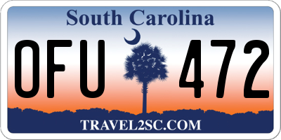 SC license plate OFU472