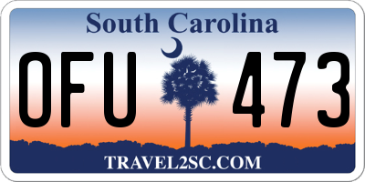 SC license plate OFU473