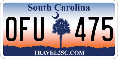 SC license plate OFU475