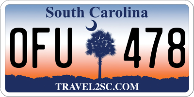 SC license plate OFU478