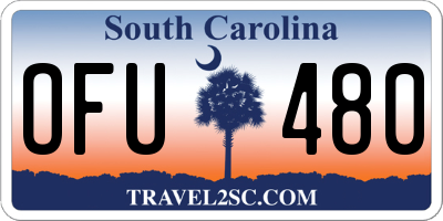 SC license plate OFU480
