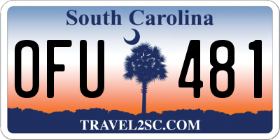 SC license plate OFU481
