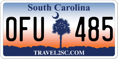 SC license plate OFU485