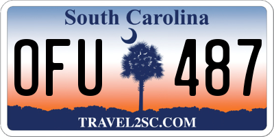 SC license plate OFU487