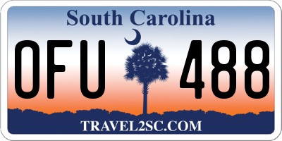 SC license plate OFU488