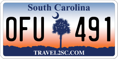 SC license plate OFU491