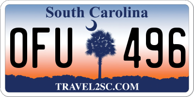 SC license plate OFU496