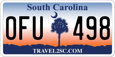 SC license plate OFU498