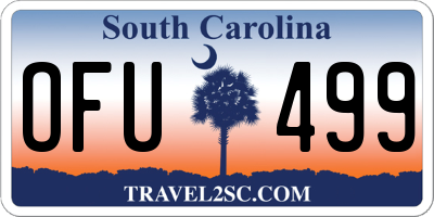 SC license plate OFU499