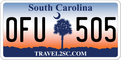 SC license plate OFU505