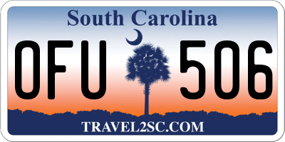 SC license plate OFU506