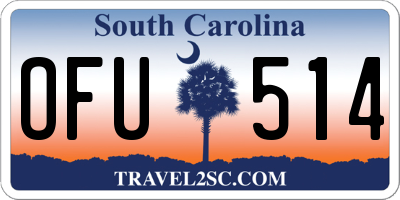 SC license plate OFU514