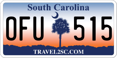 SC license plate OFU515