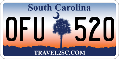 SC license plate OFU520