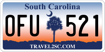 SC license plate OFU521