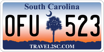 SC license plate OFU523