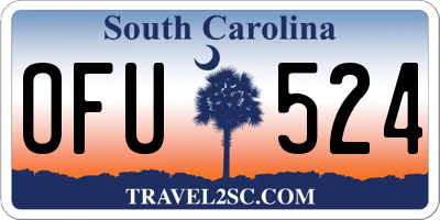 SC license plate OFU524