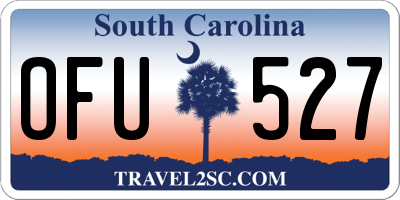SC license plate OFU527