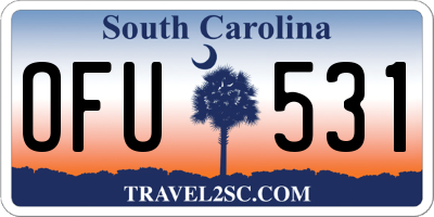 SC license plate OFU531