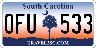 SC license plate OFU533